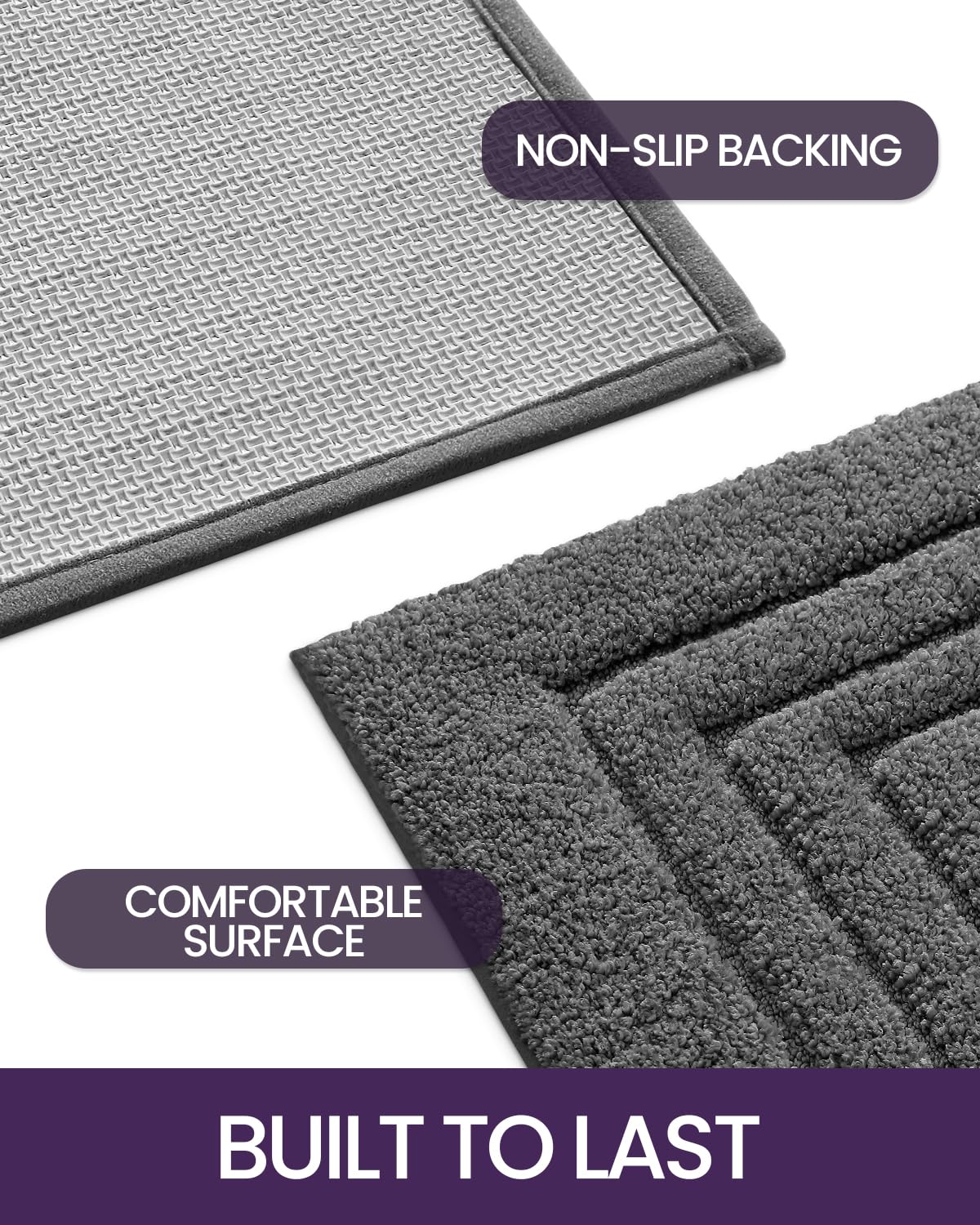 Dexi Bathroom Rug Mat 32X20, Ultra Soft Absorbent Mats, Non Slip Washable Shower Floor Rugs, Quick Dry Microfiber Bathmat For Tu